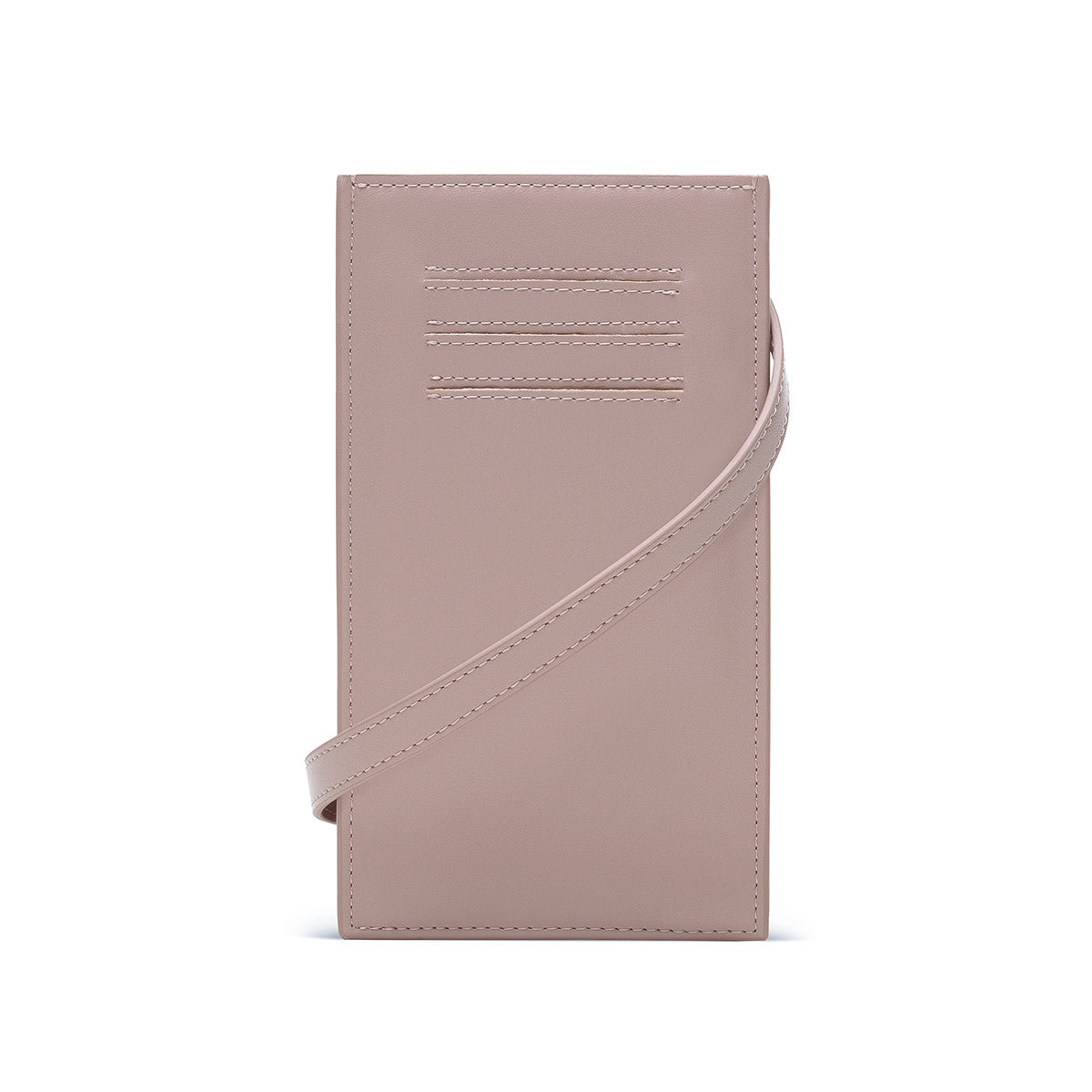 Magnetic Front Flap Long Wallet - Cream